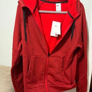Nike Crimson Black Full-Zip Hoodie Therma-Fit NWT